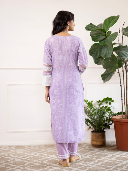 MISHNEE FASHION Women Linen Blend Kurti Pant Dupatta Set